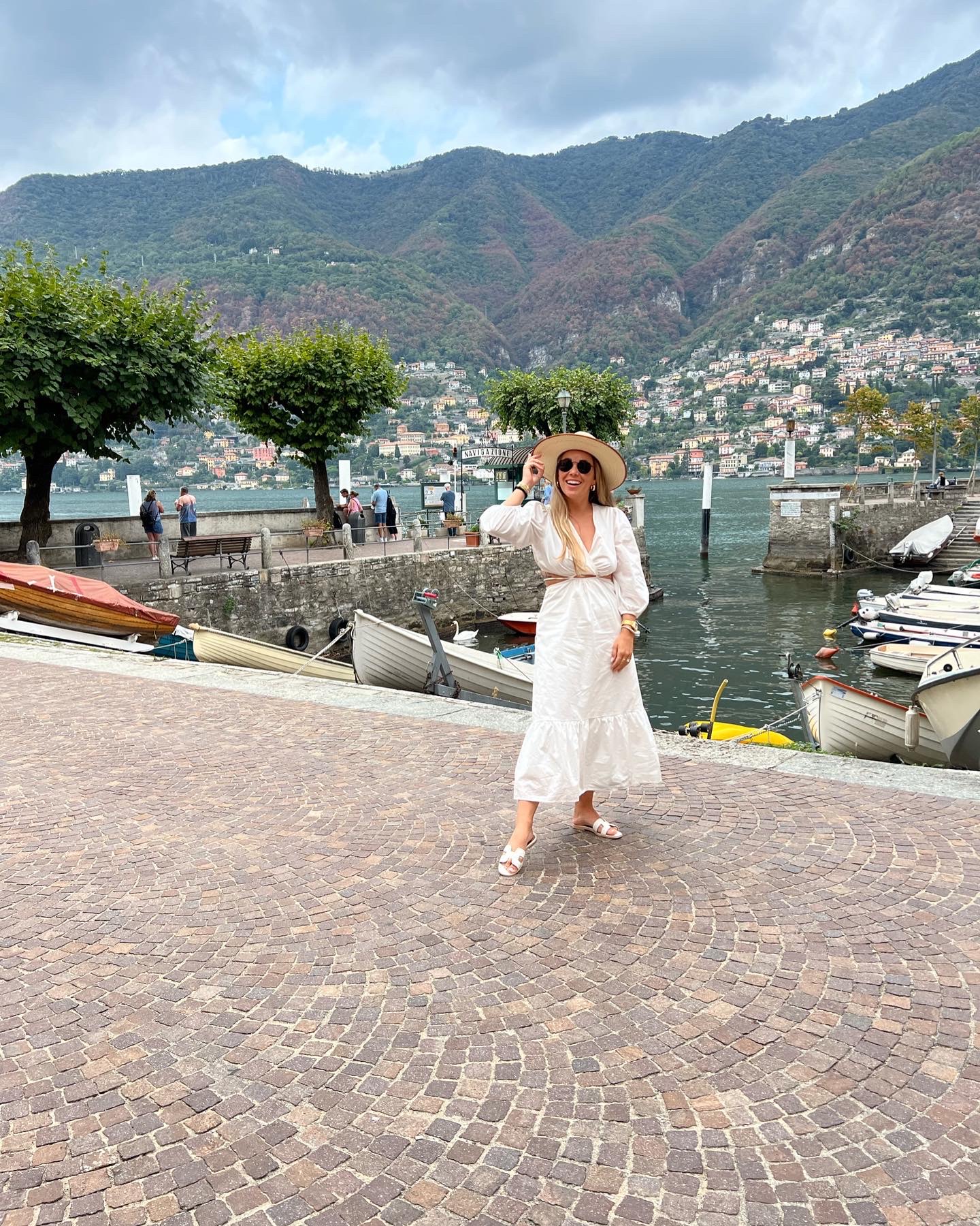 Shelby Free at Lake Como, Italy